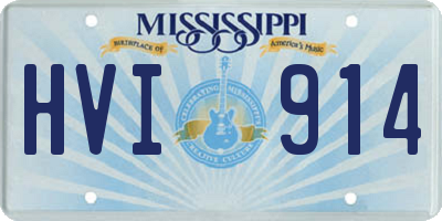 MS license plate HVI914