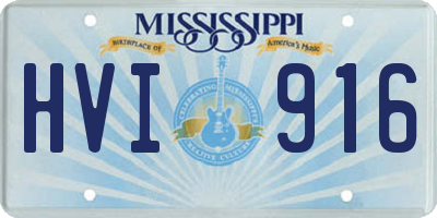 MS license plate HVI916