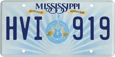 MS license plate HVI919