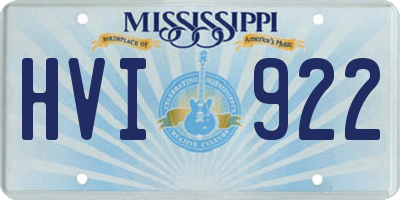 MS license plate HVI922