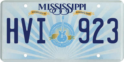 MS license plate HVI923