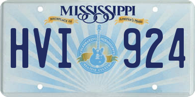 MS license plate HVI924