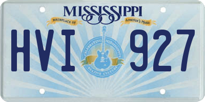 MS license plate HVI927