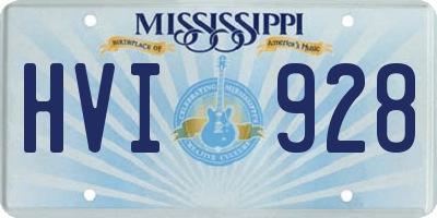 MS license plate HVI928