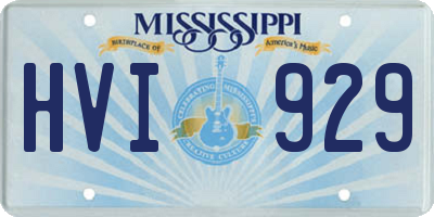 MS license plate HVI929