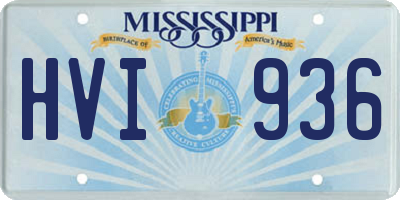 MS license plate HVI936