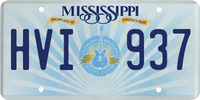 MS license plate HVI937