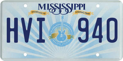 MS license plate HVI940
