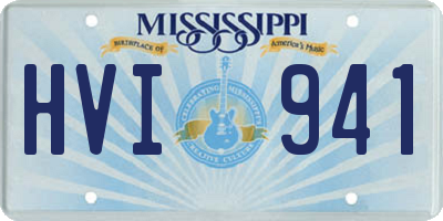 MS license plate HVI941