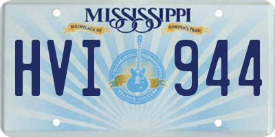 MS license plate HVI944