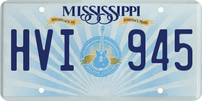 MS license plate HVI945