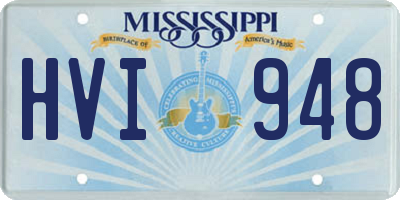MS license plate HVI948