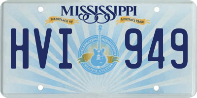 MS license plate HVI949
