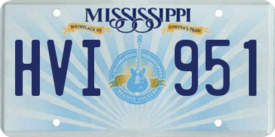 MS license plate HVI951