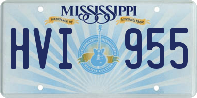 MS license plate HVI955