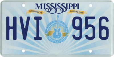 MS license plate HVI956