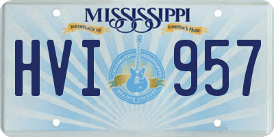 MS license plate HVI957