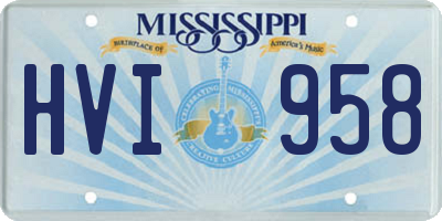 MS license plate HVI958