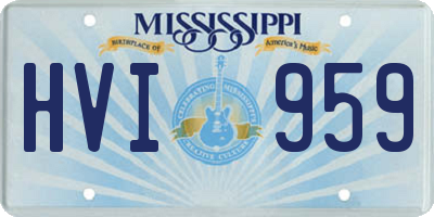 MS license plate HVI959