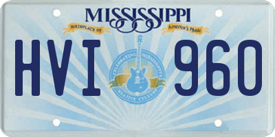 MS license plate HVI960