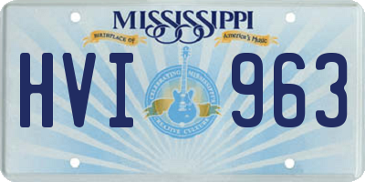 MS license plate HVI963
