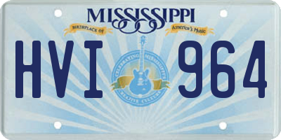 MS license plate HVI964