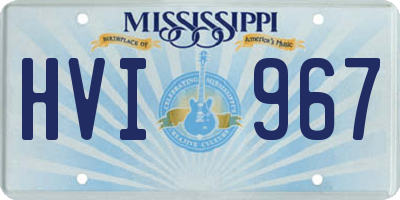 MS license plate HVI967