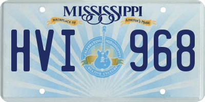 MS license plate HVI968