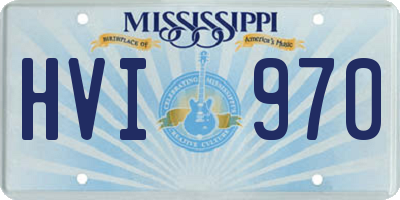 MS license plate HVI970