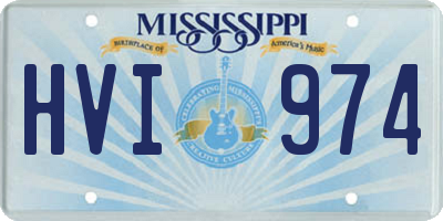 MS license plate HVI974