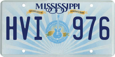 MS license plate HVI976