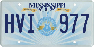 MS license plate HVI977