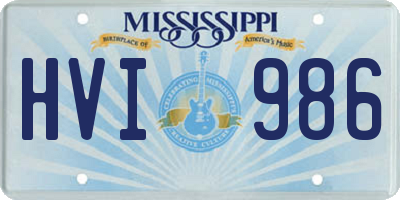 MS license plate HVI986