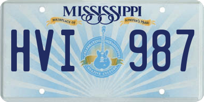 MS license plate HVI987