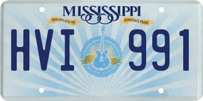 MS license plate HVI991