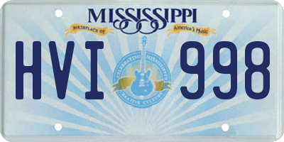 MS license plate HVI998