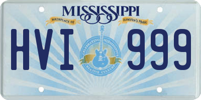 MS license plate HVI999