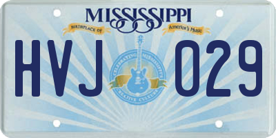 MS license plate HVJ029