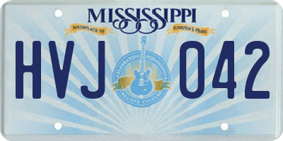 MS license plate HVJ042