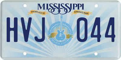 MS license plate HVJ044