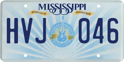 MS license plate HVJ046