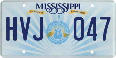 MS license plate HVJ047