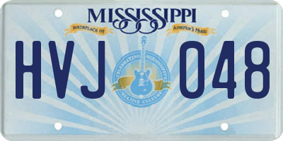 MS license plate HVJ048