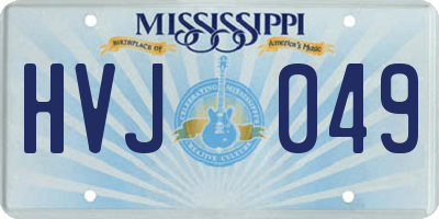 MS license plate HVJ049