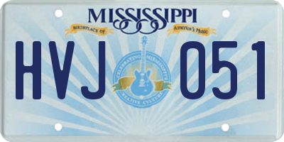 MS license plate HVJ051