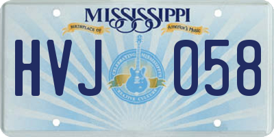MS license plate HVJ058