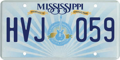 MS license plate HVJ059