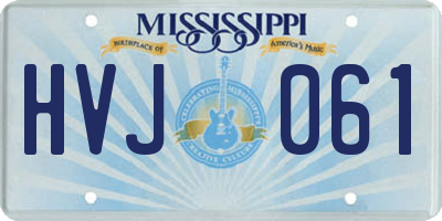MS license plate HVJ061