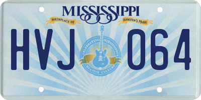 MS license plate HVJ064