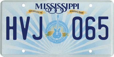 MS license plate HVJ065